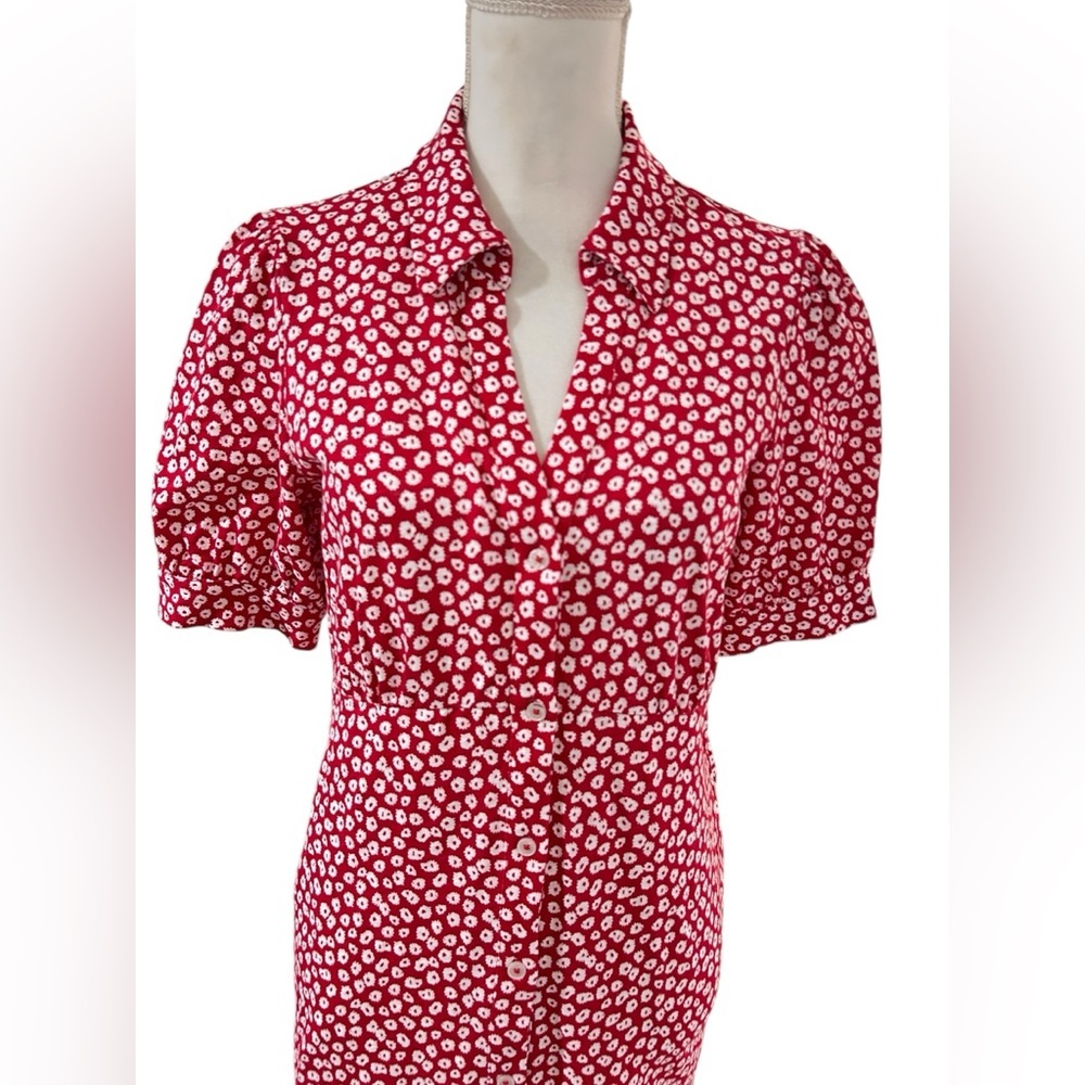 Boden Red and White Mini Dress - Picture 3 of 9